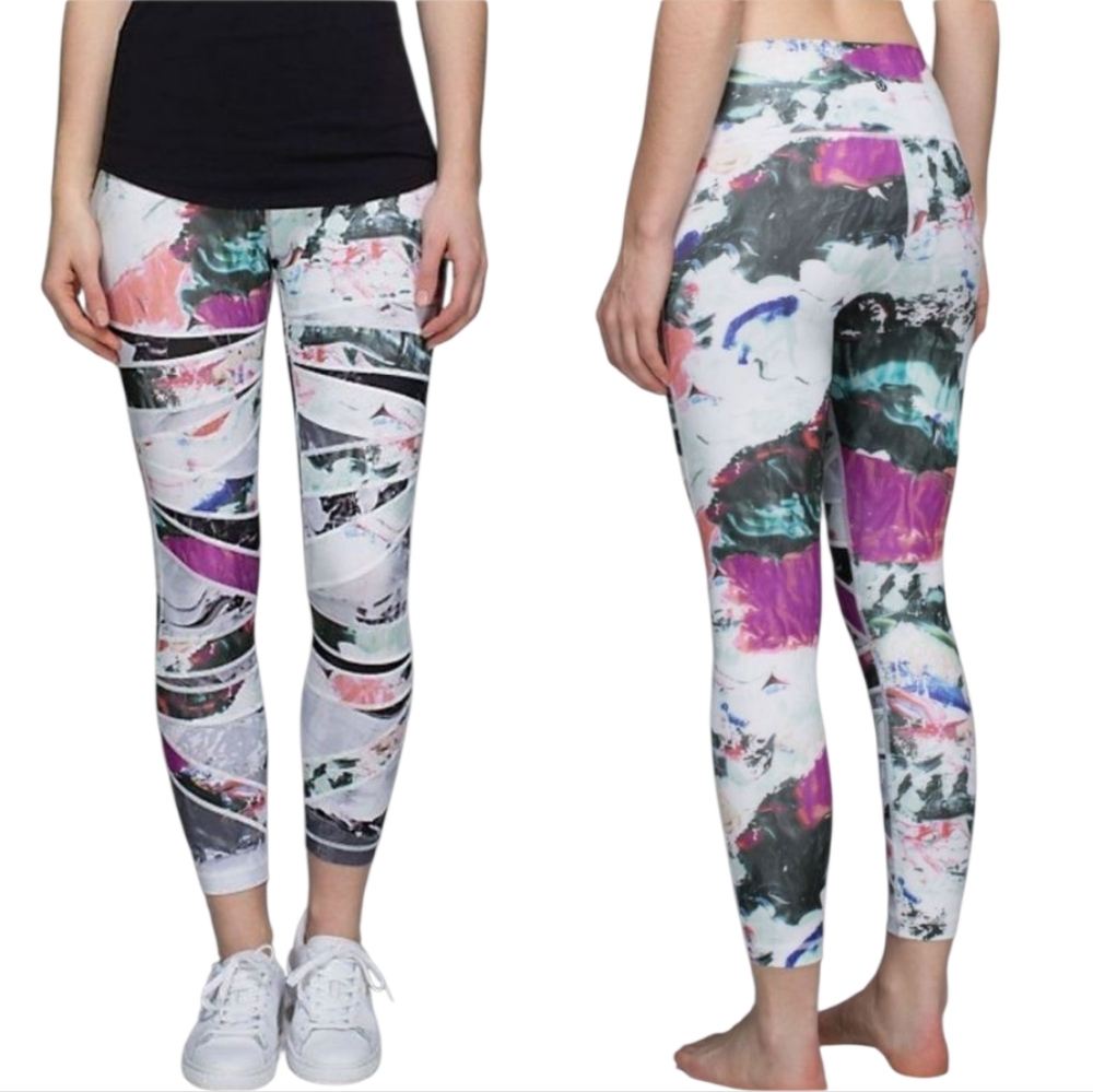 Lululemon High Times Pant Full-On Luon Biggie Pigment Wave Multi Size Large